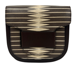 Crossbody, Piel, Geometric, Marrón /Beige,3*